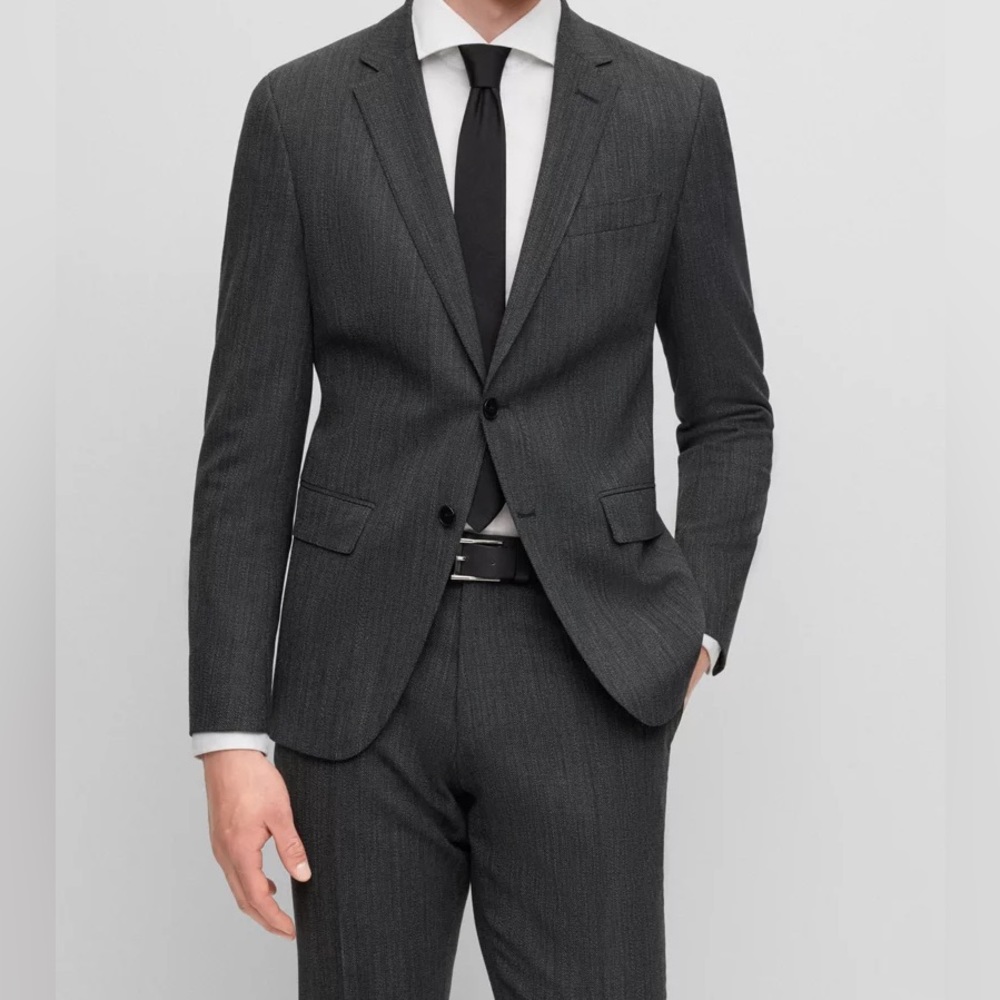 Hugo Boss Micro Patterned Suit | Black